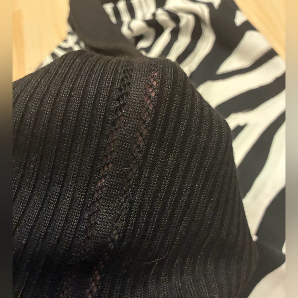 Authentic Roberto Cavalli Black & White Zebra Motif Long Sleeve Knit Dress - Picture 5 of 14